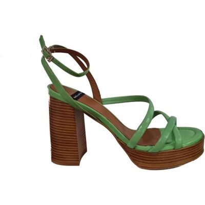 ANGEL ALARCON Sandalias De Tacón Angel Alarcón De Plataforma Para Mujer En Verde Verde Talla 39 ANGEL ALARCON Sandalias De Tacón Angel Alarcón De Plataforma Para Mujer En Verde Verde Talla 39