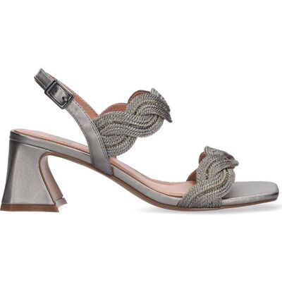 BIBI LOU Sandalias De Tacón Plateadas Con Trenzado Para Mujer Plateado Talla 36 BIBI LOU Sandalias De Tacón Plateadas Con Trenzado Para Mujer Plateado Talla 36