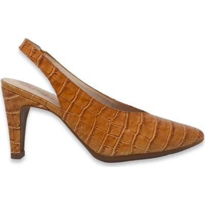 WONDERS Zapatos Slingback Tacón Piel Efecto Cocodrilo Marrón 873659 Marron Talla 38 WONDERS Zapatos Slingback Tacón Piel Efecto Cocodrilo Marrón 873659 Marron Talla 38