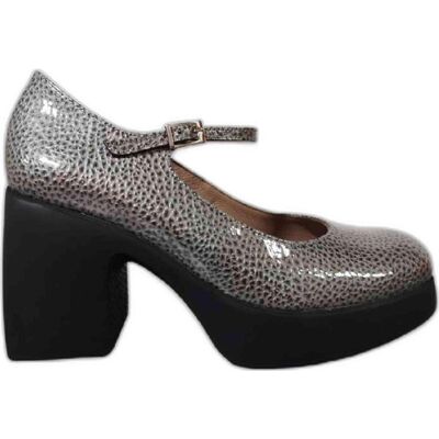 WONDERS Zapatos De Tacón Para Mujer, Estilo Mary Jane, Color Gris Gris Talla 40 WONDERS Zapatos De Tacón Para Mujer, Estilo Mary Jane, Color Gris Gris Talla 40