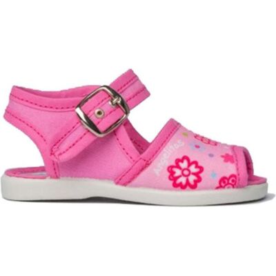 ANGELITOS Sandalias De Niña Sandalia Lona Flores 118 Fuxia Talla 20 ANGELITOS Sandalias De Niña Sandalia Lona Flores 118 Fuxia Talla 20