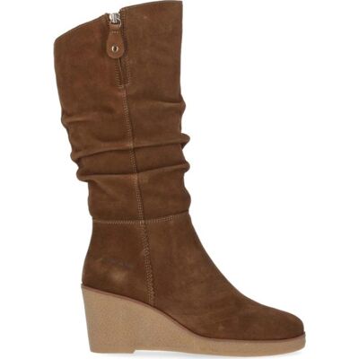 CHIKA10 Botas De Cuña Para Mujer En Ante Azul Marino Deep Blue Talla 36 CHIKA10 Botas De Cuña Para Mujer En Ante Azul Marino Deep Blue Talla 36