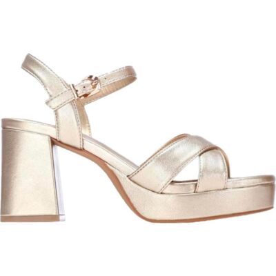 XTI Sandalias De Tacón 145288 Con Plataforma Dorado Talla 40 XTI Sandalias De Tacón 145288 Con Plataforma Dorado Talla 40
