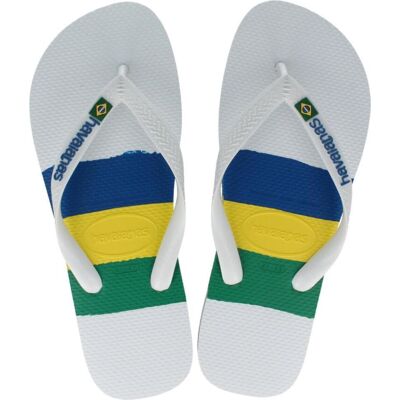 Havaianas Chanclas De Hombre Brasil Tech Blancas White Talla 45-46 Havaianas Chanclas De Hombre Brasil Tech Blancas White Talla 45-46