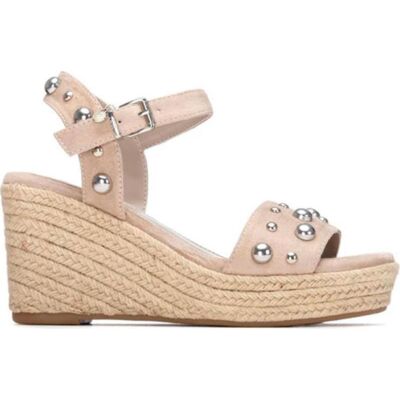 XTI Sandalias De Cuña 145454/15103 Con Tachuelas, Color Taupe Marrón Talla 40 XTI Sandalias De Cuña 145454/15103 Con Tachuelas, Color Taupe Marrón Talla 40