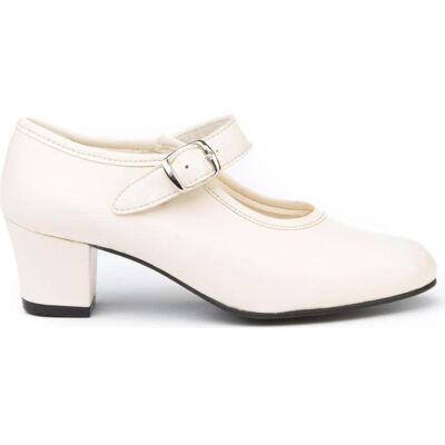 ANGELITOS Zapatos De Tacón De Mujer Y Niña Zapato Flamenca 302 Beige Talla 29 ANGELITOS Zapatos De Tacón De Mujer Y Niña Zapato Flamenca 302 Beige Talla 29
