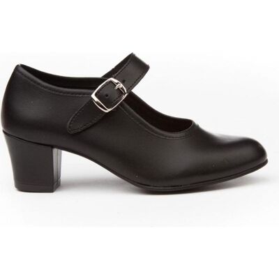 ANGELITOS Zapatos De Tacón De Mujer Y Niña Zapato Flamenca 302 Negro Talla 24 ANGELITOS Zapatos De Tacón De Mujer Y Niña Zapato Flamenca 302 Negro Talla 24