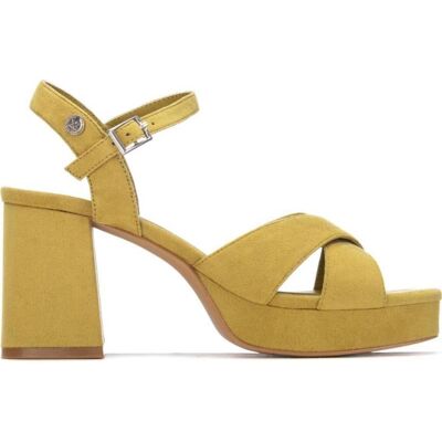 XTI Sandalia De Tacón 130648 Con Plataforma Y Tiras Cruzadas Amarillo Talla 41 XTI Sandalia De Tacón 130648 Con Plataforma Y Tiras Cruzadas Amarillo Talla 41