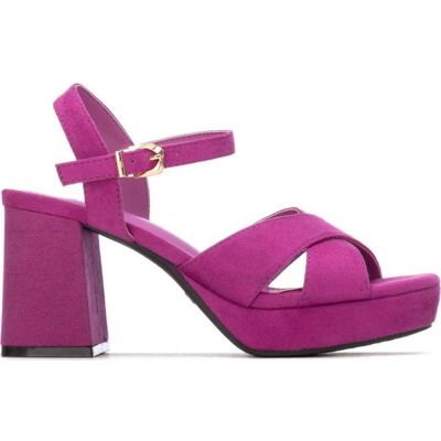 XTI Sandalia De Tacón Bloque Con Tiras Cruzadas Y Plataforma Fucsia Talla 39 XTI Sandalia De Tacón Bloque Con Tiras Cruzadas Y Plataforma Fucsia Talla 39