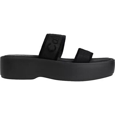 Calvin Klein Sandalias Plataforma Con Tiras De Tejido Negro Talla 36 Calvin Klein Sandalias Plataforma Con Tiras De Tejido Negro Talla 36