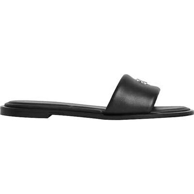 Calvin Klein Sandalias Planas Round Flat Con Logo Metálico Negro Talla 39 Calvin Klein Sandalias Planas Round Flat Con Logo Metálico Negro Talla 39