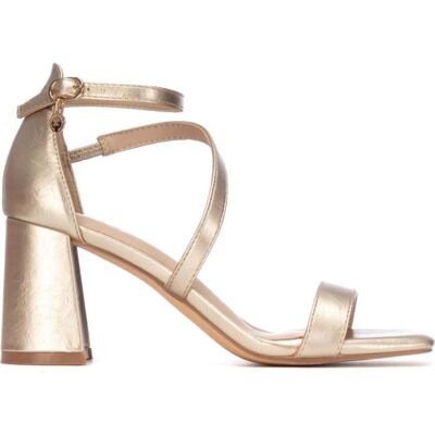 XTI Sandalia Metalizada Tacón 6 Cm Con Tiras Cruzadas, Ref 1171596 Varios Col Talla 39,5 XTI Sandalia Metalizada Tacón 6 Cm Con Tiras Cruzadas, Ref 1171596 Varios Col Talla 39,5