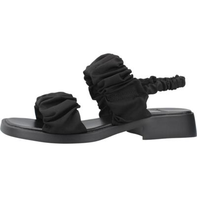 Camper Sandalias De Tiras Fruncidas Con Tacón Bajo Negro Talla 38 Camper Sandalias De Tiras Fruncidas Con Tacón Bajo Negro Talla 38