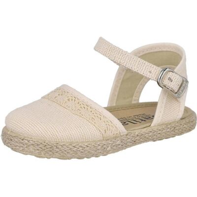 BATILAS Sandalias De Lona Con Cierre De Hebilla Beige Talla 22 BATILAS Sandalias De Lona Con Cierre De Hebilla Beige Talla 22