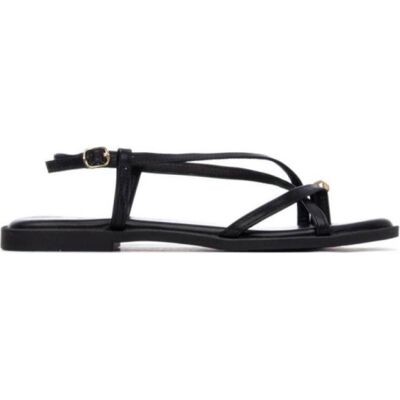 XTI Sandalias Planas 145358 Con Tiras Cruzadas Negro Talla 38 XTI Sandalias Planas 145358 Con Tiras Cruzadas Negro Talla 38