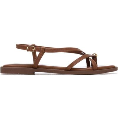 XTI Sandalias Planas 145358 Con Tiras Cruzadas Para Mujer - Camel Talla 36 XTI Sandalias Planas 145358 Con Tiras Cruzadas Para Mujer - Camel Talla 36