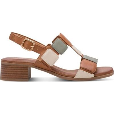 TAMARIS Sandalia 88203 De Piel Con Diseño Multicolor Camel Talla 40 TAMARIS Sandalia 88203 De Piel Con Diseño Multicolor Camel Talla 40