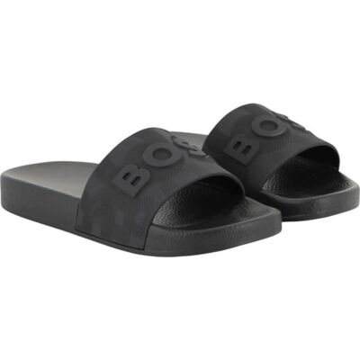 BOSS Chanclas Con Logo En Relieve Negro Talla 38 BOSS Chanclas Con Logo En Relieve Negro Talla 38
