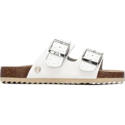 XTI Sandalia Doble Hebilla Con Suela De Corcho Blanco Talla 34 XTI Sandalia Doble Hebilla Con Suela De Corcho Blanco Talla 34