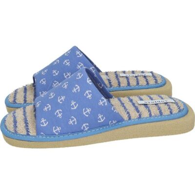 ANDINAS Zapatillas De Casa Abiertas 551 Con Estampado De Anclas Azul Talla 37 ANDINAS Zapatillas De Casa Abiertas 551 Con Estampado De Anclas Azul Talla 37