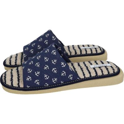 ANDINAS Zapatillas De Estar Por Casa 551 Con Estampado Náutico Marino Talla 41 ANDINAS Zapatillas De Estar Por Casa 551 Con Estampado Náutico Marino Talla 41