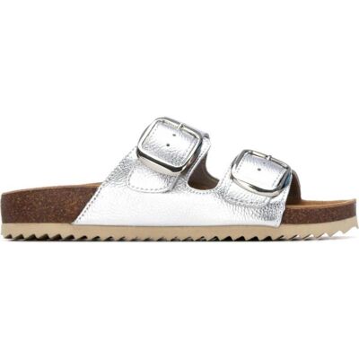XTI Sandalias 145068 Con Doble Hebilla Plateado Talla 37 XTI Sandalias 145068 Con Doble Hebilla Plateado Talla 37