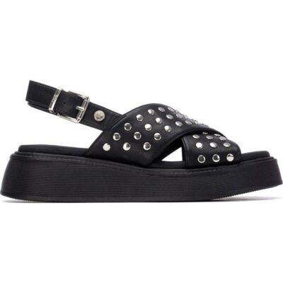 XTI Sandalias Con Tiras Cruzadas, Tachuelas Y Plataforma 145239 Negro Talla 37 XTI Sandalias Con Tiras Cruzadas, Tachuelas Y Plataforma 145239 Negro Talla 37