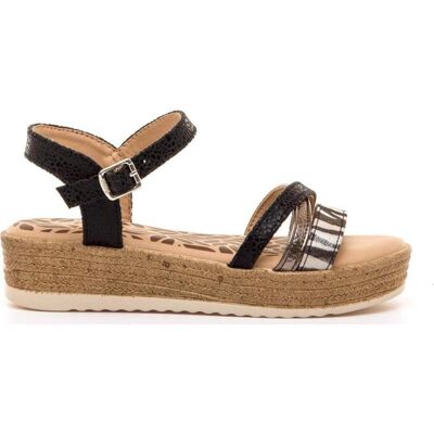 MTNG Sandalia De Plataforma Con Tiras Y Detalle Animal Print 49080 Negro Talla 39 MTNG Sandalia De Plataforma Con Tiras Y Detalle Animal Print 49080 Negro Talla 39