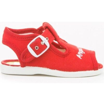 ANGELITOS Sandalias De Niña Y Niño Sandalia Lona 117 Rojo Talla 23 ANGELITOS Sandalias De Niña Y Niño Sandalia Lona 117 Rojo Talla 23