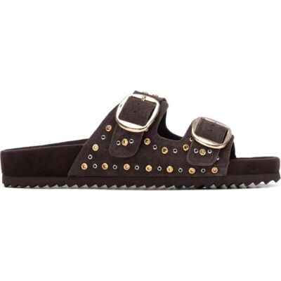 XTI Sandalias Con Doble Hebilla Y Tachuelas, Modelo 113-145066 Marron Talla 36 XTI Sandalias Con Doble Hebilla Y Tachuelas, Modelo 113-145066 Marron Talla 36