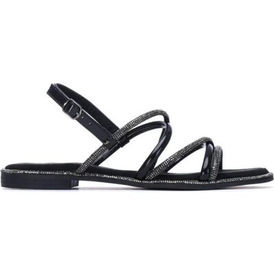 XTI Sandalia Plana De Tiras Finas Con Cierre De Hebilla 145106 Negro Talla 37 XTI Sandalia Plana De Tiras Finas Con Cierre De Hebilla 145106 Negro Talla 37