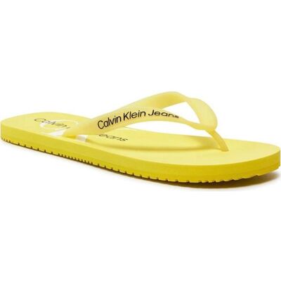 Calvin Klein Chanclas Con Logo Amarillo Talla 40 Calvin Klein Chanclas Con Logo Amarillo Talla 40