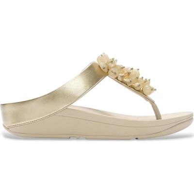 FITFLOP Sandalias Tanga Con Adorno De Pedrería Metalizada Metal Talla 37 FITFLOP Sandalias Tanga Con Adorno De Pedrería Metalizada Metal Talla 37
