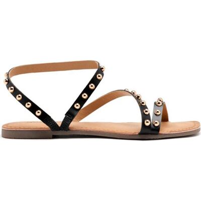 GIOSEPPO Sandalia Plana Necedah Con Tachuelas Negro Talla 35 GIOSEPPO Sandalia Plana Necedah Con Tachuelas Negro Talla 35