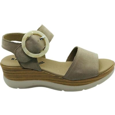 BAERCHI Sandalia De Cuña Modelo 40200 Con Cierre De Hebilla Taupe Talla 40 BAERCHI Sandalia De Cuña Modelo 40200 Con Cierre De Hebilla Taupe Talla 40