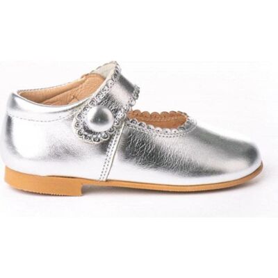 ANGELITOS Zapatos De Niña Zapato Merceditas Piel 1502 Plata Talla 21 ANGELITOS Zapatos De Niña Zapato Merceditas Piel 1502 Plata Talla 21