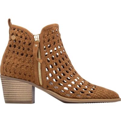 XTI Botines Calados Con Tacón Bloque Camel Talla 36 XTI Botines Calados Con Tacón Bloque Camel Talla 36