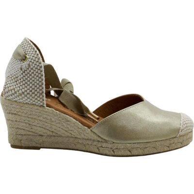 CABRERA Alpargata De Cuña 26l-5 Oro Talla 41 CABRERA Alpargata De Cuña 26l-5 Oro Talla 41