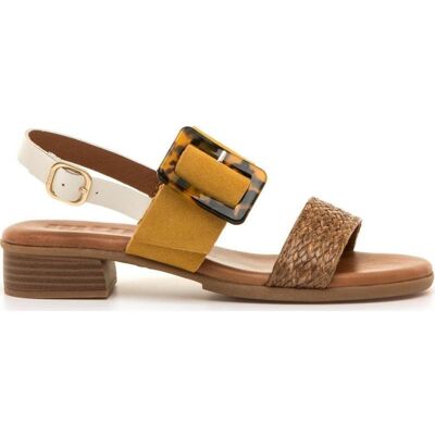 MTNG Sandalias 55929 De Tacón Para Mujer En Cuero Marrón Talla 37 MTNG Sandalias 55929 De Tacón Para Mujer En Cuero Marrón Talla 37