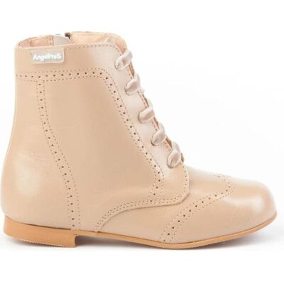 ANGELITOS Botines De Niña Pascualona Piel 600 Camel Talla 23 ANGELITOS Botines De Niña Pascualona Piel 600 Camel Talla 23