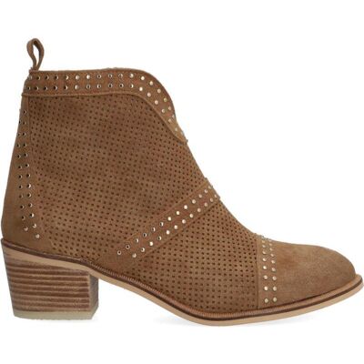 ALPE Botines 5431 De Ante Con Tachuelas Marrón Talla 38 ALPE Botines 5431 De Ante Con Tachuelas Marrón Talla 38