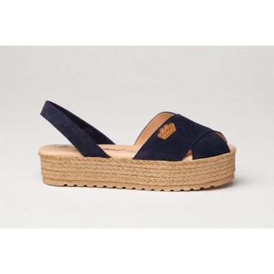 EVA MAÑAS De Mujer Ibicenca Ante Cruz Gel-Memory Foam 1257 Marino Talla 40 EVA MAÑAS De Mujer Ibicenca Ante Cruz Gel-Memory Foam 1257 Marino Talla 40