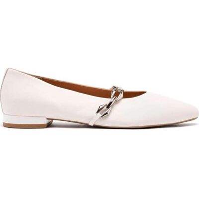 GIOSEPPO Bailarinas Hallie Con Detalle De Cadena Blanco Talla 40 GIOSEPPO Bailarinas Hallie Con Detalle De Cadena Blanco Talla 40