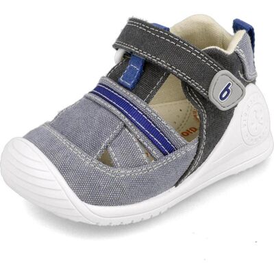 BIOMECANICS Bebé De Niño Sandalia De Lona A-Azul Marino Y Vaqu Talla 18 BIOMECANICS Bebé De Niño Sandalia De Lona A-Azul Marino Y Vaqu Talla 18