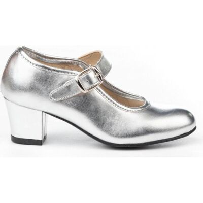 ANGELITOS Zapatos De Tacón De Mujer Y Niña Zapato Flamenca 307 Plata Talla 40 ANGELITOS Zapatos De Tacón De Mujer Y Niña Zapato Flamenca 307 Plata Talla 40