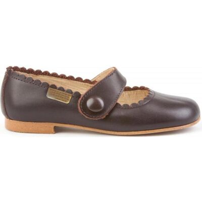ANGELITOS Bailarinas De Niña Zapato Francesitas Piel 1512 Chocolate Talla 24 ANGELITOS Bailarinas De Niña Zapato Francesitas Piel 1512 Chocolate Talla 24