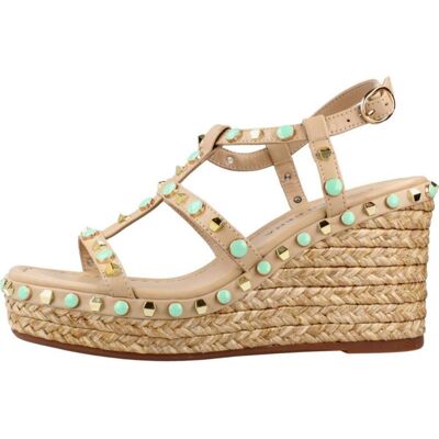 ALMA EN PENA Sandalias En Alias V265801 Con Tachuelas Y Cuña Sand Talla 39,5 ALMA EN PENA Sandalias En Alias V265801 Con Tachuelas Y Cuña Sand Talla 39,5