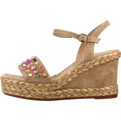 ALMA EN PENA Sandalias En Con Plataforma Y Detalle De Piedras Camel Talla 39,5 ALMA EN PENA Sandalias En Con Plataforma Y Detalle De Piedras Camel Talla 39,5