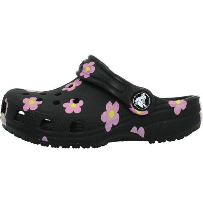 Crocs Zuecos Classic Flower Clog Negros Infantiles Black Talla 27-28 Crocs Zuecos Classic Flower Clog Negros Infantiles Black Talla 27-28