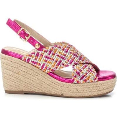 XTI Sandalias De Mujer 143825 De Cuña Con Tiras Trenzadas Fucsia Talla 39 XTI Sandalias De Mujer 143825 De Cuña Con Tiras Trenzadas Fucsia Talla 39